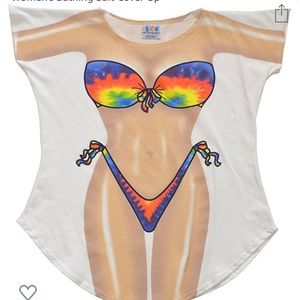 Tie Die Oversize Bikini Tee